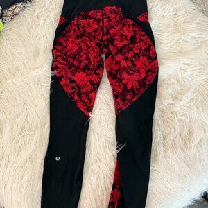 Lululemon Leggings  Red and black Size 10